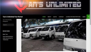 Van's Unlimited Van Rental web site